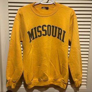 Missouri/Mizzou Tigers Sweatshirt Yellow/Gold+Black